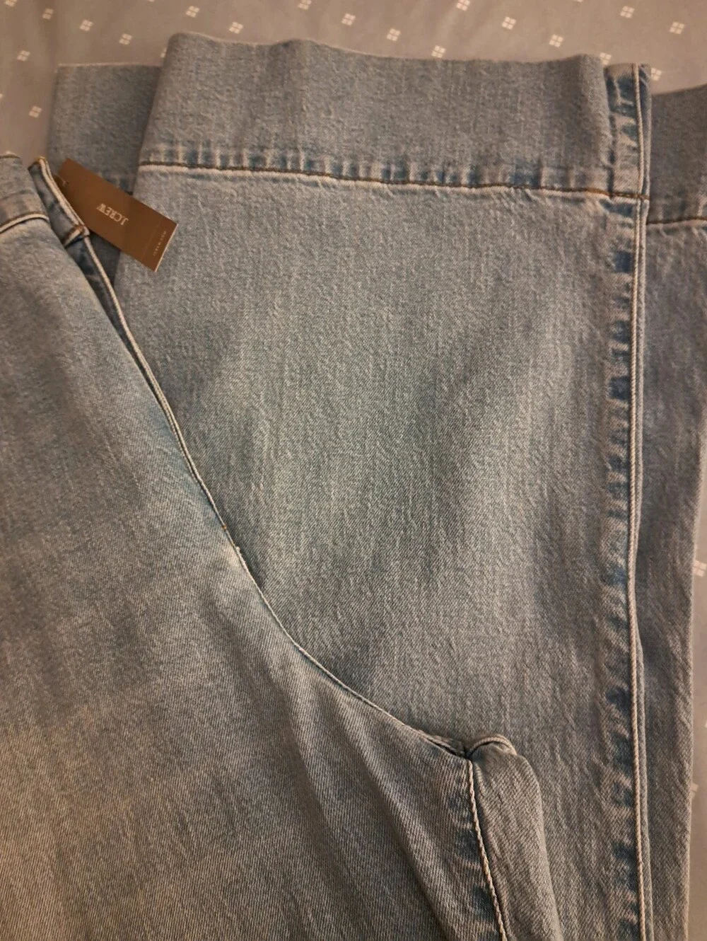 J. CREW re-imagined denim RE-96-lDG TROUSERS brand new JEANS size 35 LIGHT WASH
